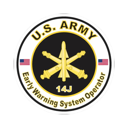 MOS 14J Early Warning System Operator (U.S. Army) STICKER Vinyl Kiss-Cut Decal - The Sticker Space