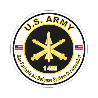 MOS 14M Man Portable Air Defense System Crewmember (U.S. Army) STICKER Vinyl Die-Cut Decal-3 Inch-The Sticker Space