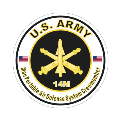MOS 14M Man Portable Air Defense System Crewmember (U.S. Army) STICKER Vinyl Die-Cut Decal 4 Inch - The Sticker Space