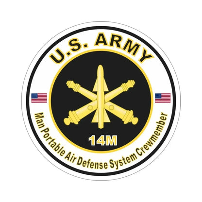 MOS 14M Man Portable Air Defense System Crewmember (U.S. Army) STICKER Vinyl Die-Cut Decal 5 Inch - The Sticker Space