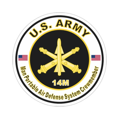 MOS 14M Man Portable Air Defense System Crewmember (U.S. Army) STICKER Vinyl Die-Cut Decal - The Sticker Space
