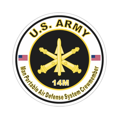 MOS 14M Man Portable Air Defense System Crewmember (U.S. Army) STICKER Vinyl Die-Cut Decal - The Sticker Space