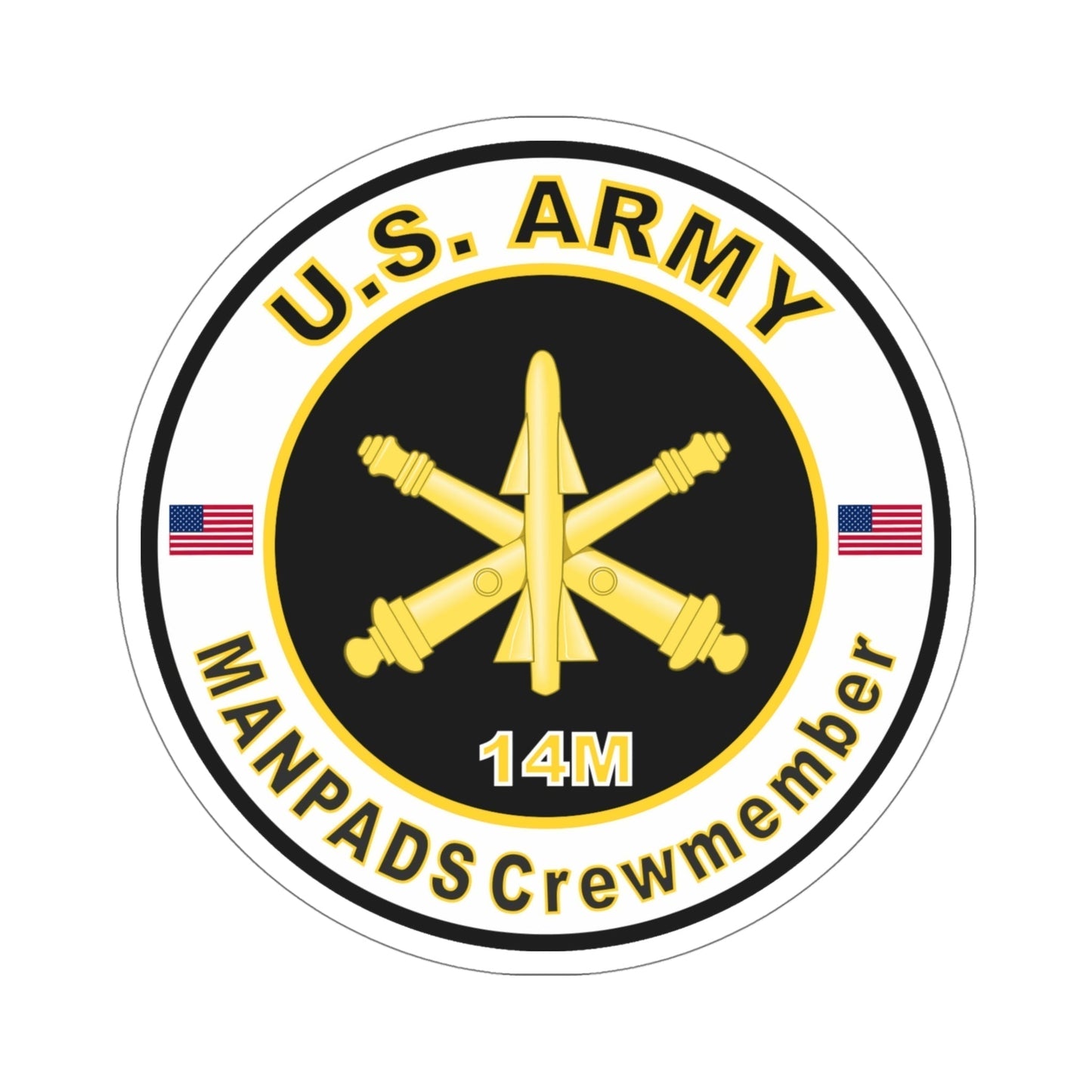 MOS 14M ManPADS Crewmember (U.S. Army) STICKER Vinyl Die-Cut Decal-5 Inch-The Sticker Space