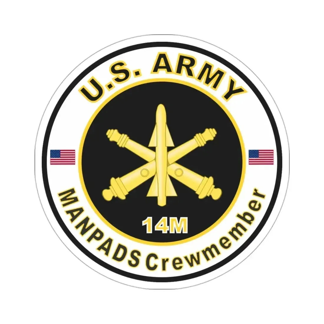 MOS 14M ManPADS Crewmember (U.S. Army) STICKER Vinyl Die-Cut Decal 3 Inch - The Sticker Space