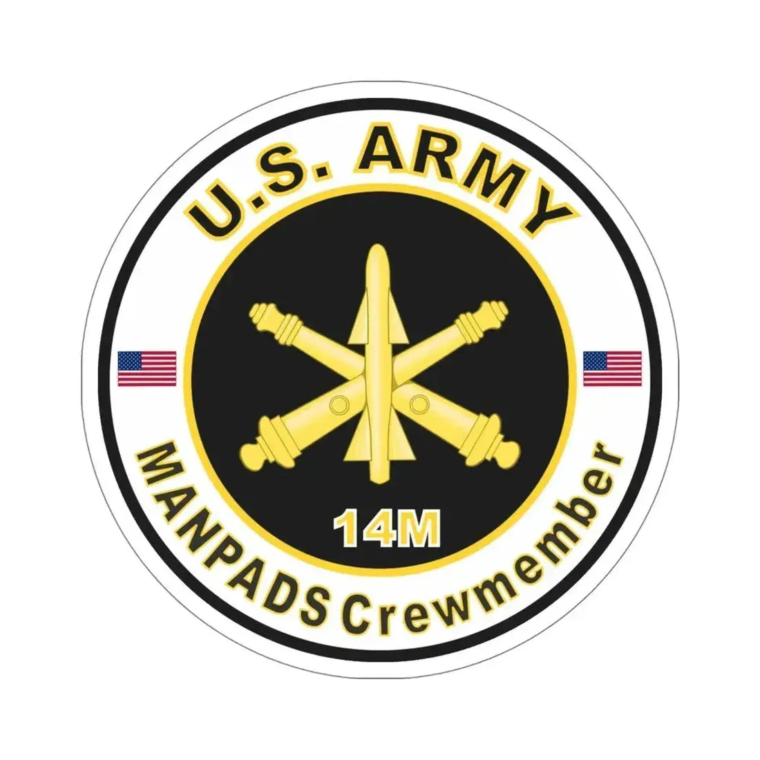 MOS 14M ManPADS Crewmember (U.S. Army) STICKER Vinyl Die-Cut Decal 6 Inch - The Sticker Space