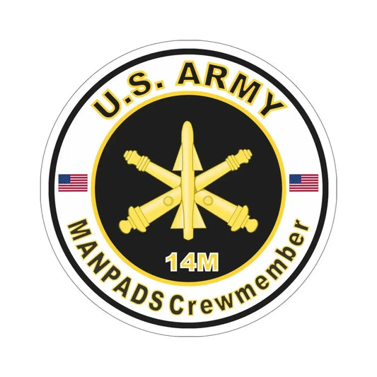 MOS 14M ManPADS Crewmember (U.S. Army) STICKER Vinyl Die-Cut Decal 6 Inch - The Sticker Space