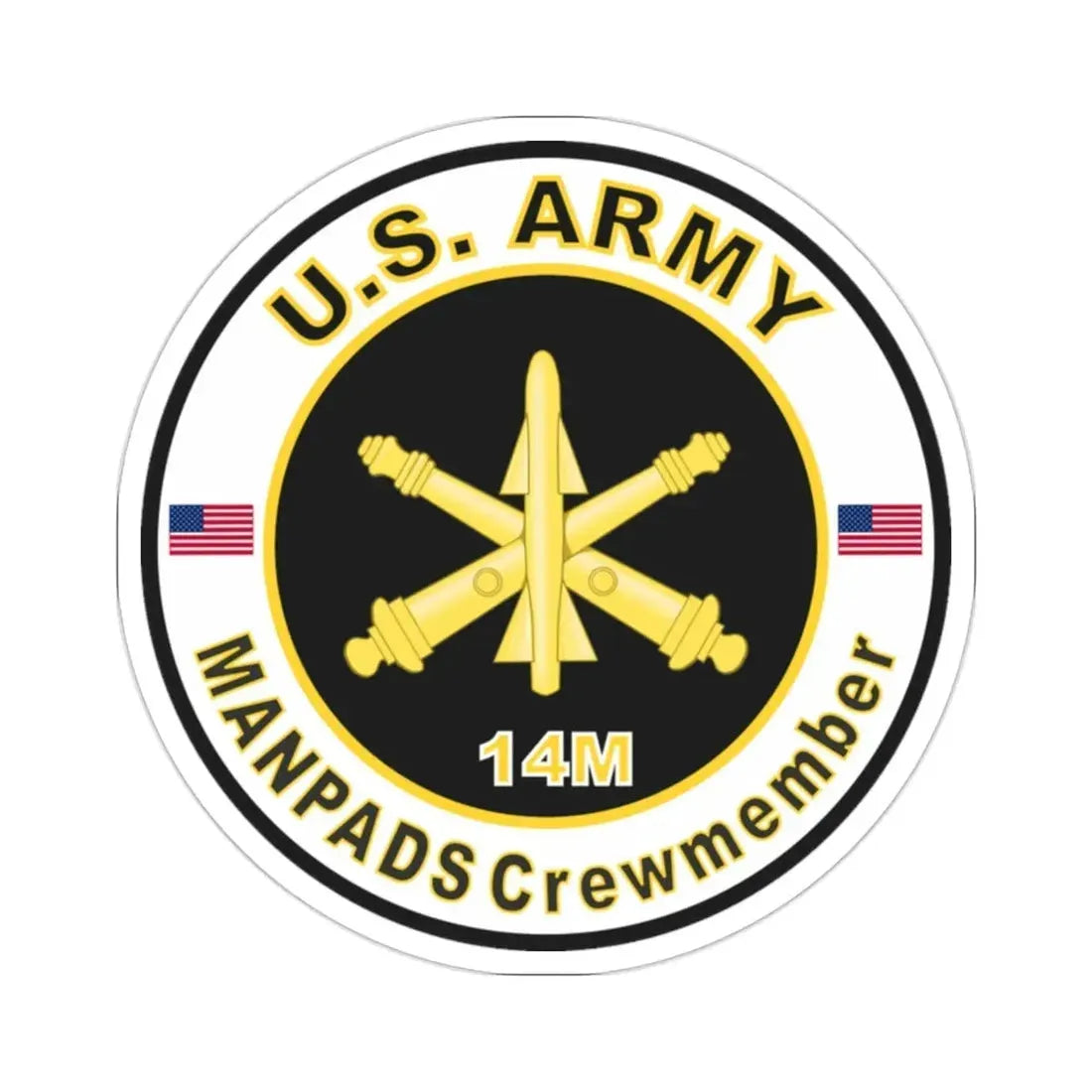 MOS 14M ManPADS Crewmember (U.S. Army) STICKER Vinyl Die-Cut Decal - The Sticker Space