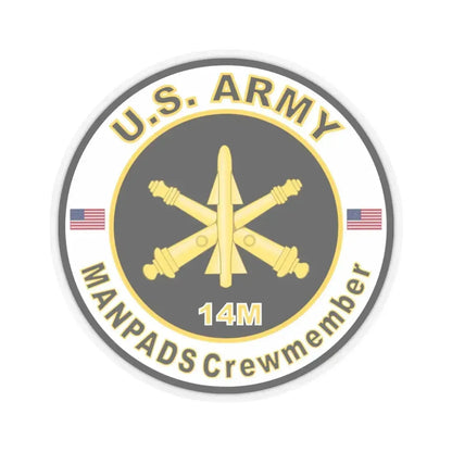 MOS 14M ManPADS Crewmember (U.S. Army) STICKER Vinyl Kiss-Cut Decal 6 Inch Transparent - The Sticker Space