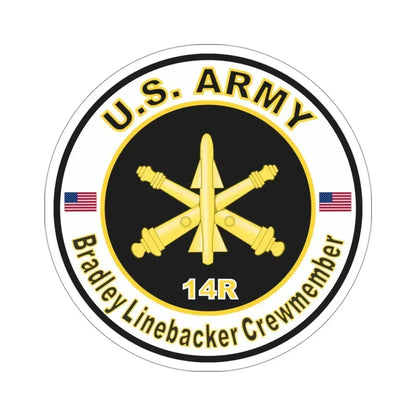 MOS 14R Bradley Linebacker Crewmember (U.S. Army) STICKER Vinyl Die-Cut Decal 4 Inch - The Sticker Space