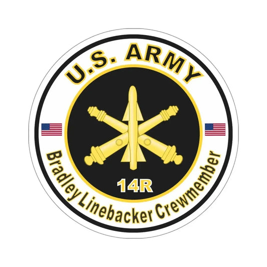 MOS 14R Bradley Linebacker Crewmember (U.S. Army) STICKER Vinyl Die-Cut Decal 6 Inch - The Sticker Space