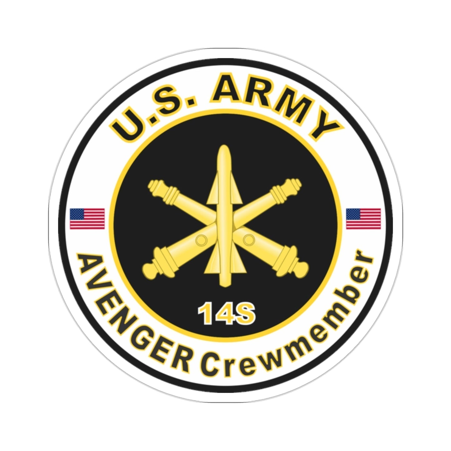 MOS 14S AVENGER Crewmember (U.S. Army) STICKER Vinyl Die-Cut Decal-2 Inch-The Sticker Space