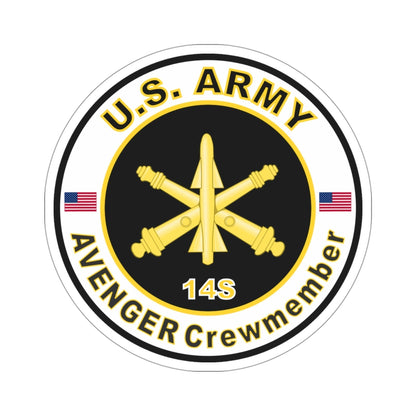 MOS 14S AVENGER Crewmember (U.S. Army) STICKER Vinyl Die-Cut Decal-4 Inch-The Sticker Space