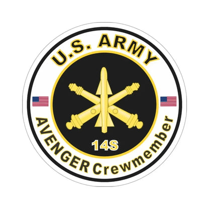 MOS 14S AVENGER Crewmember (U.S. Army) STICKER Vinyl Die-Cut Decal 3 Inch - The Sticker Space