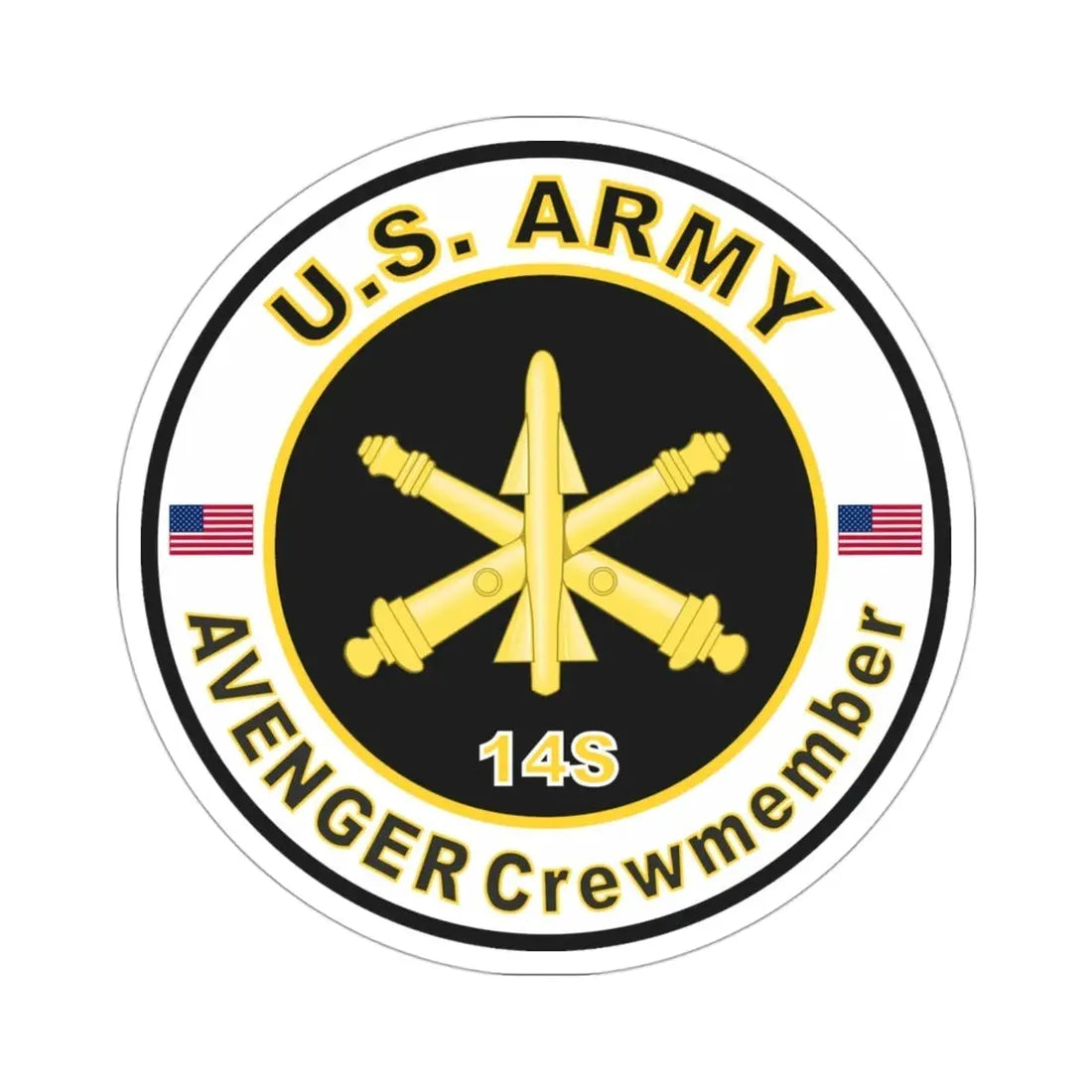 MOS 14S AVENGER Crewmember (U.S. Army) STICKER Vinyl Die-Cut Decal - The Sticker Space