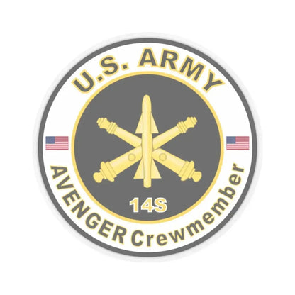 MOS 14S AVENGER Crewmember (U.S. Army) STICKER Vinyl Kiss-Cut Decal 2 Inch Transparent - The Sticker Space