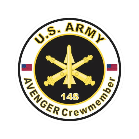 MOS 14S AVENGER Crewmember (U.S. Army) STICKER Vinyl Kiss-Cut Decal 2 Inch White - The Sticker Space