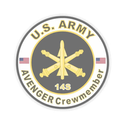 MOS 14S AVENGER Crewmember (U.S. Army) STICKER Vinyl Kiss-Cut Decal 3 Inch Transparent - The Sticker Space