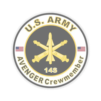 MOS 14S AVENGER Crewmember (U.S. Army) STICKER Vinyl Kiss-Cut Decal 6 Inch Transparent - The Sticker Space