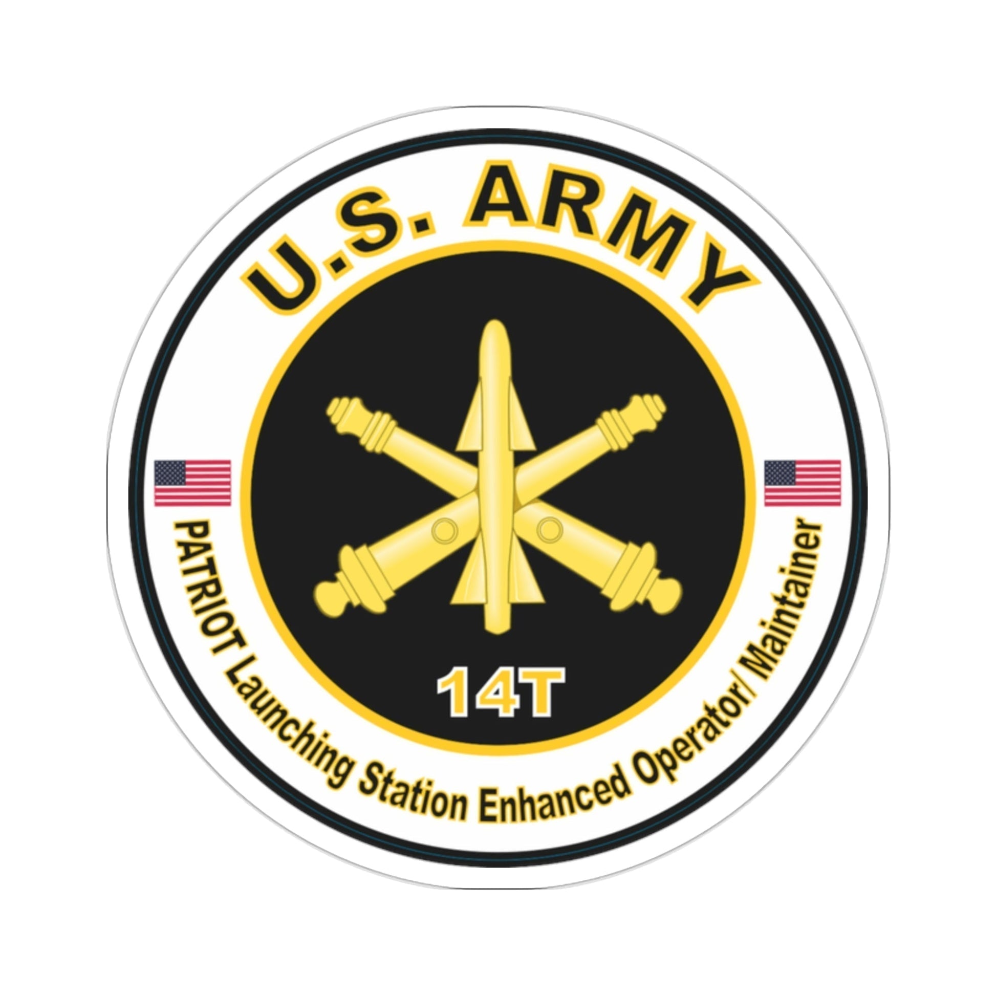 MOS 14T PATRIOT Launching Station Enhanced Operator Maintainer (U.S. Army) STICKER Vinyl Die-Cut Decal-2 Inch-The Sticker Space