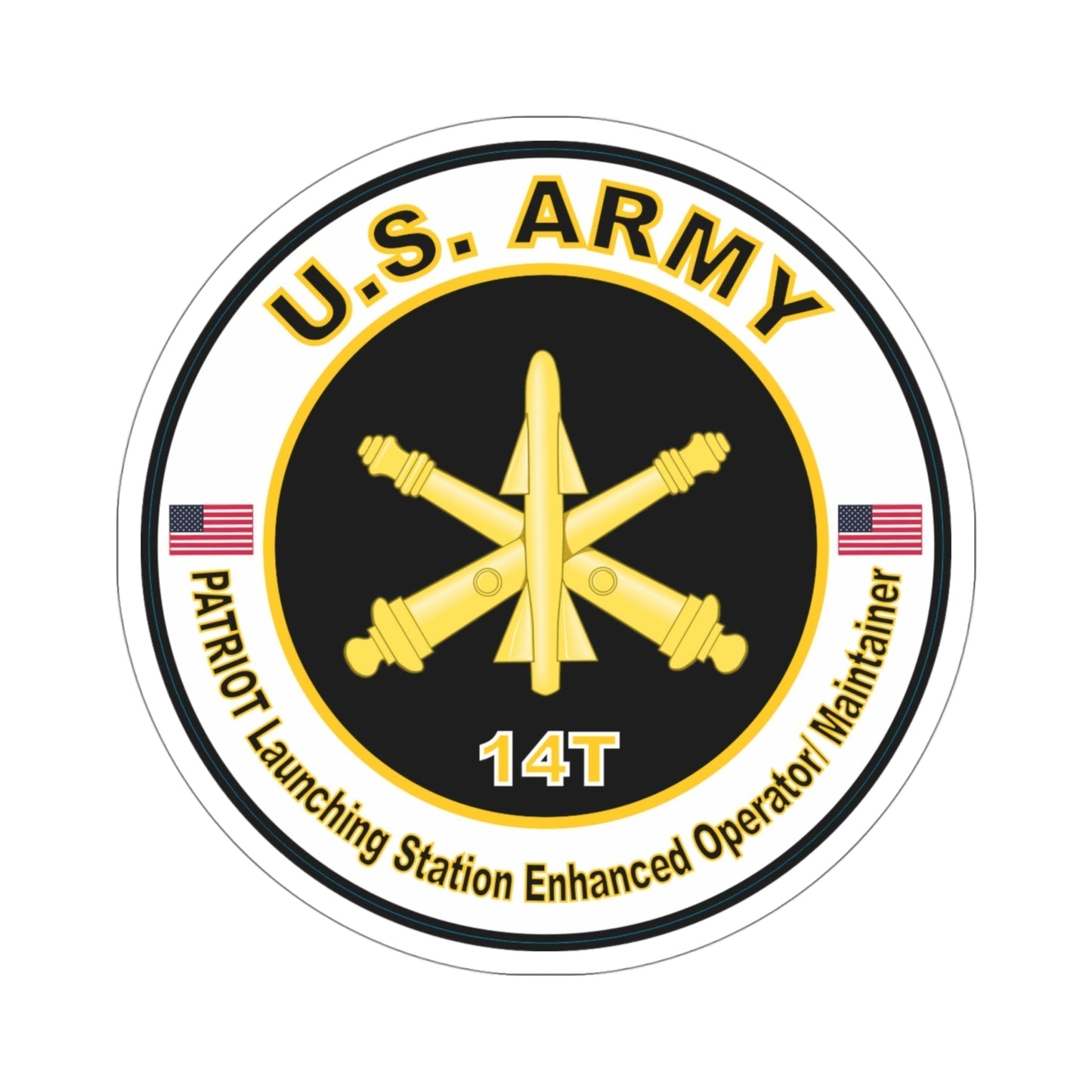 MOS 14T PATRIOT Launching Station Enhanced Operator Maintainer (U.S. Army) STICKER Vinyl Die-Cut Decal-4 Inch-The Sticker Space