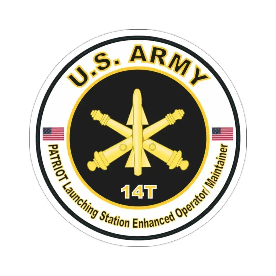 MOS 14T PATRIOT Launching Station Enhanced Operator Maintainer (U.S. Army) STICKER Vinyl Die-Cut Decal 2 Inch - The Sticker Space
