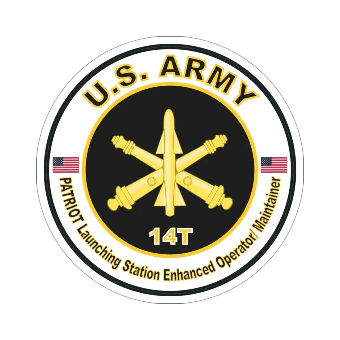 MOS 14T PATRIOT Launching Station Enhanced Operator Maintainer (U.S. Army) STICKER Vinyl Die-Cut Decal 3 Inch - The Sticker Space