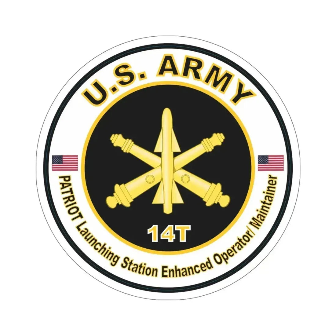 MOS 14T PATRIOT Launching Station Enhanced Operator Maintainer (U.S. Army) STICKER Vinyl Die-Cut Decal 5 Inch - The Sticker Space