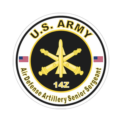 MOS 14Z Air Defense Artillery Senior Sergeant (U.S. Army) STICKER Vinyl Die-Cut Decal 3 Inch - The Sticker Space