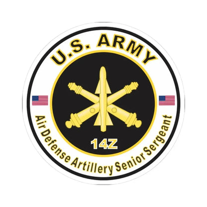 MOS 14Z Air Defense Artillery Senior Sergeant (U.S. Army) STICKER Vinyl Kiss-Cut Decal 3 Inch White - The Sticker Space