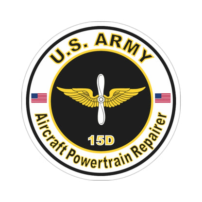 MOS 15D Aircraft Powerplant Specialist (U.S. Army) STICKER Vinyl Die-Cut Decal-2 Inch-The Sticker Space