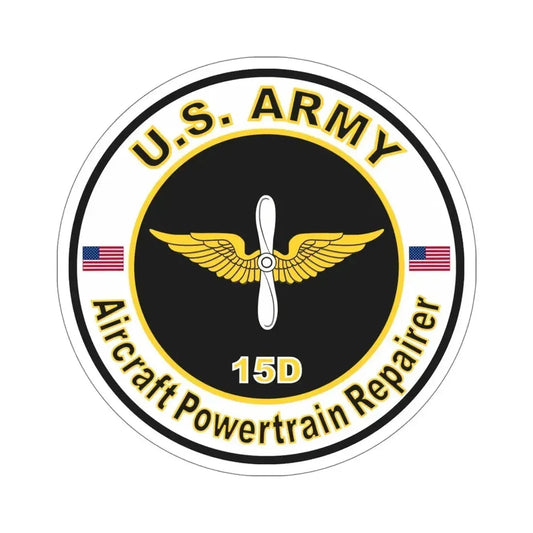 MOS 15D Aircraft Powerplant Specialist (U.S. Army) STICKER Vinyl Die-Cut Decal 6 Inch - The Sticker Space