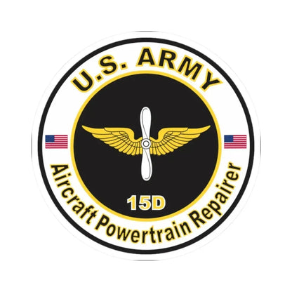 MOS 15D Aircraft Powerplant Specialist (U.S. Army) STICKER Vinyl Kiss-Cut Decal 2 Inch White - The Sticker Space