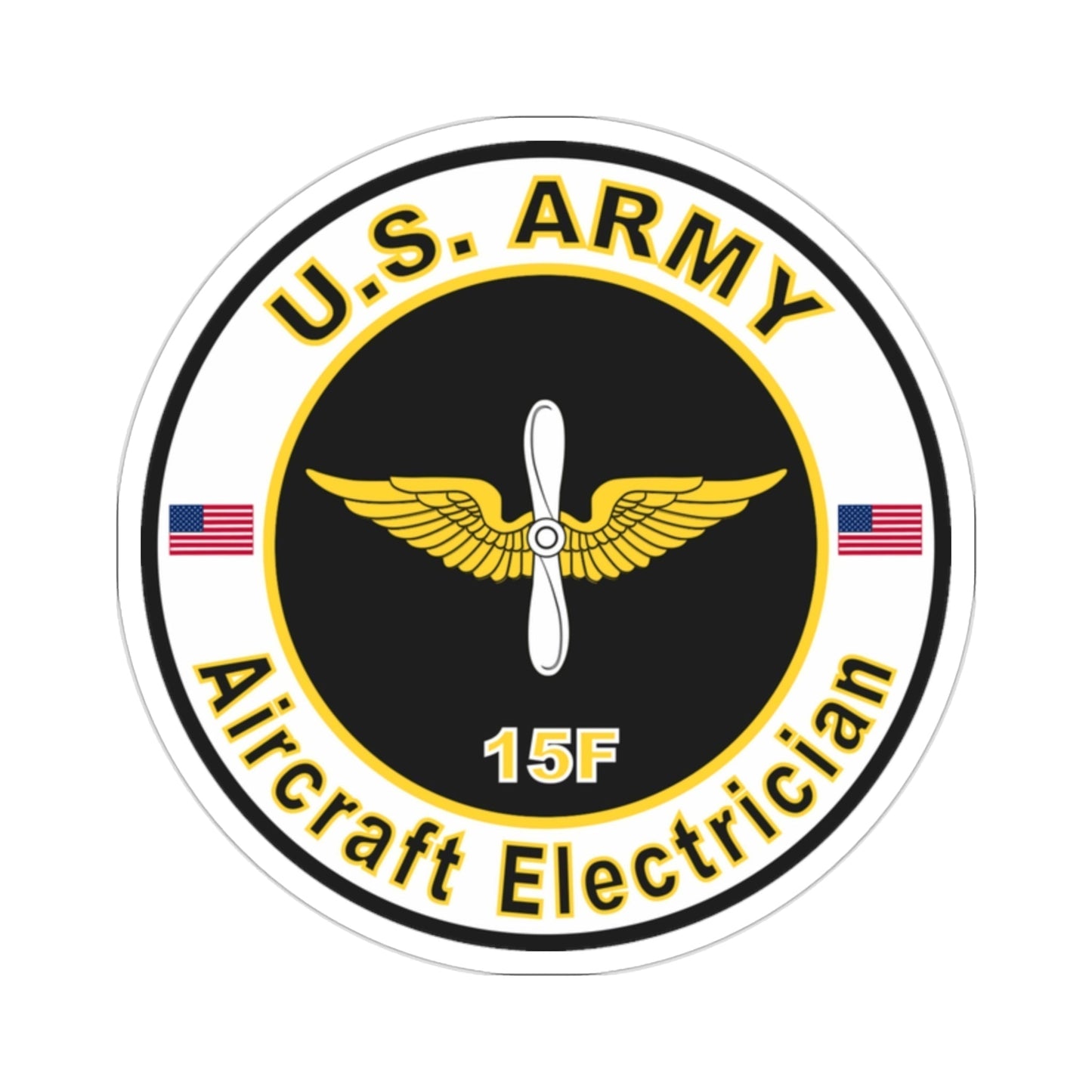 MOS 15F Aircraft Electrician (U.S. Army) STICKER Vinyl Die-Cut Decal-2 Inch-The Sticker Space