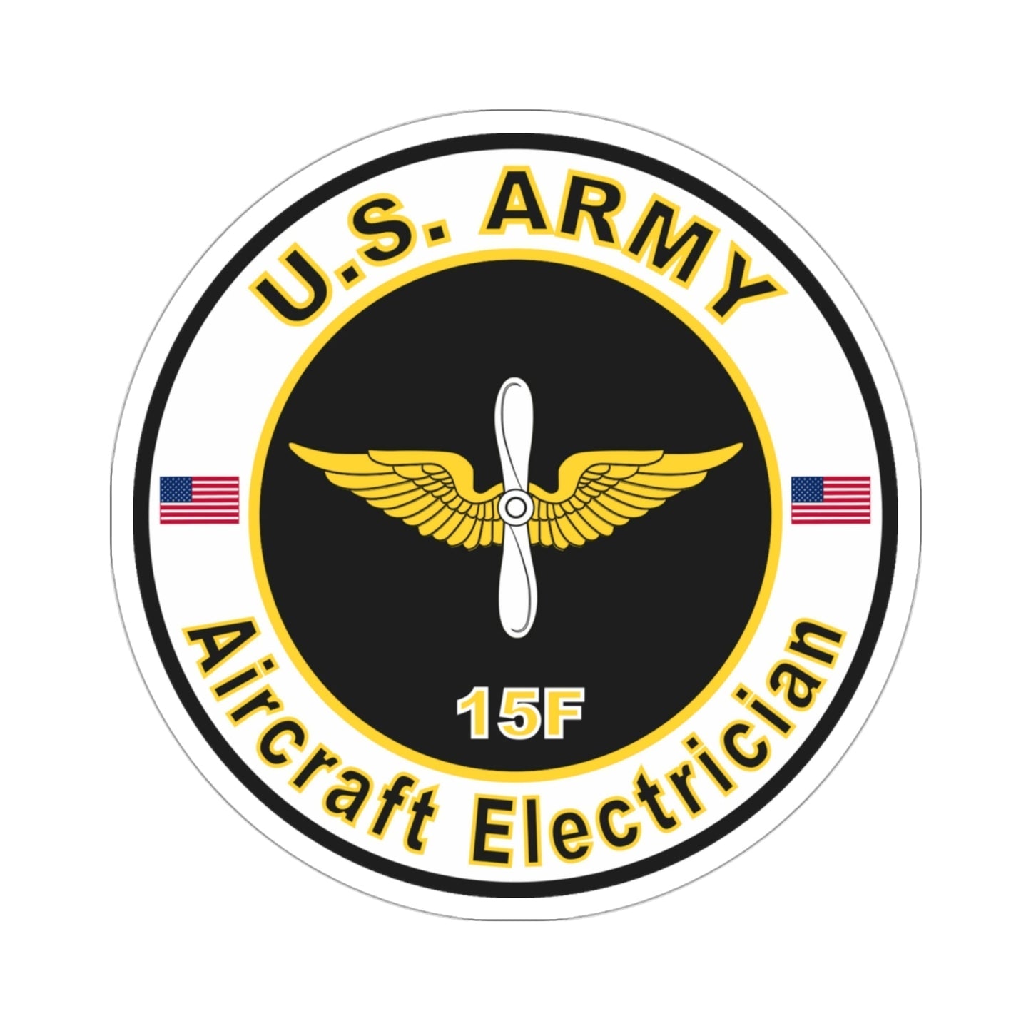 MOS 15F Aircraft Electrician (U.S. Army) STICKER Vinyl Die-Cut Decal-3 Inch-The Sticker Space