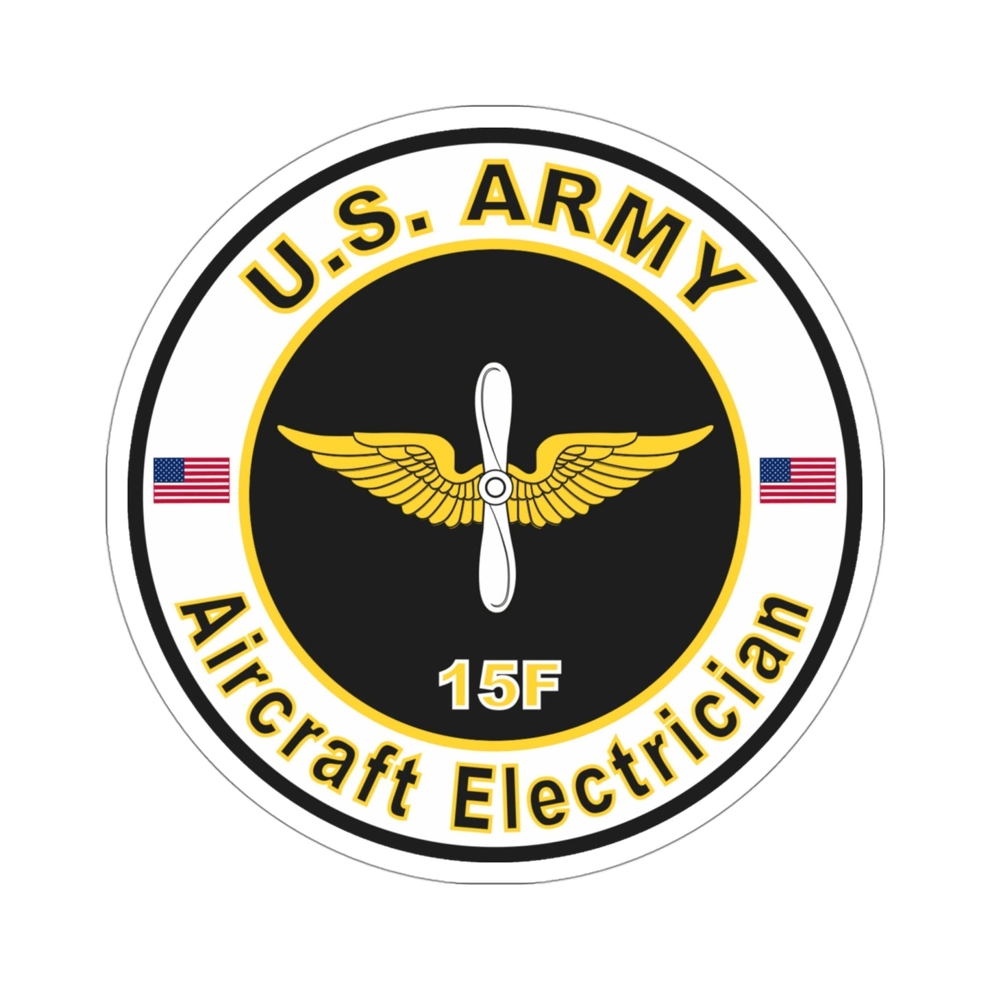 MOS 15F Aircraft Electrician (U.S. Army) STICKER Vinyl Die-Cut Decal-4 Inch-The Sticker Space