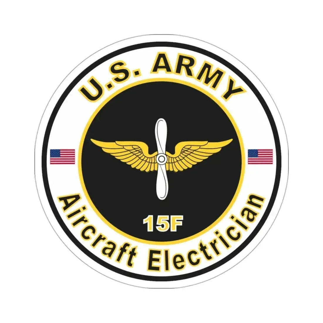MOS 15F Aircraft Electrician (U.S. Army) STICKER Vinyl Die-Cut Decal 3 Inch - The Sticker Space