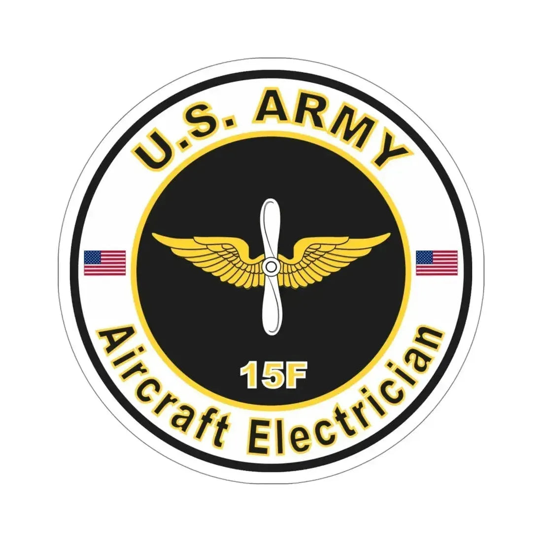 MOS 15F Aircraft Electrician (U.S. Army) STICKER Vinyl Die-Cut Decal 5 Inch - The Sticker Space