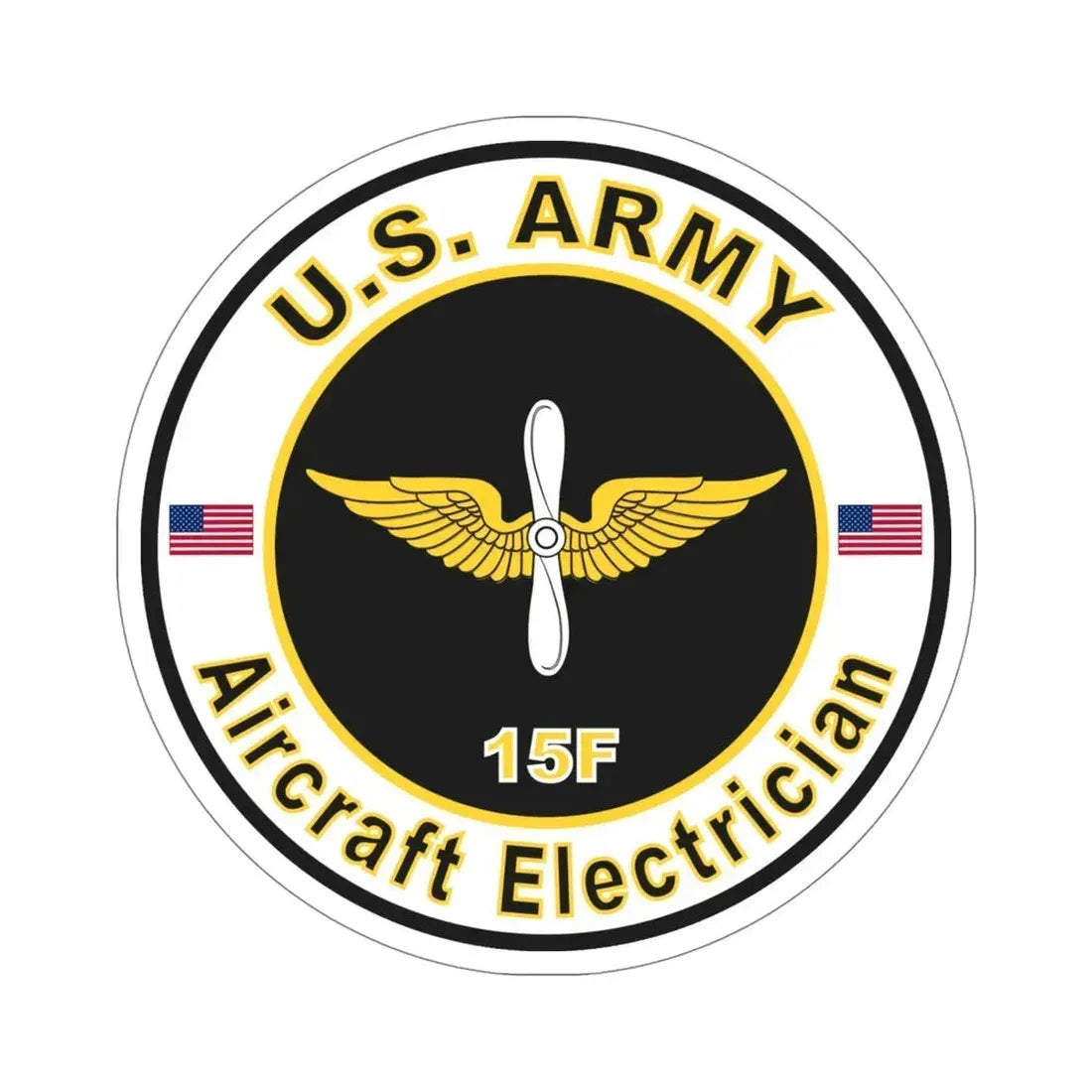 MOS 15F Aircraft Electrician (U.S. Army) STICKER Vinyl Die-Cut Decal 5 Inch - The Sticker Space
