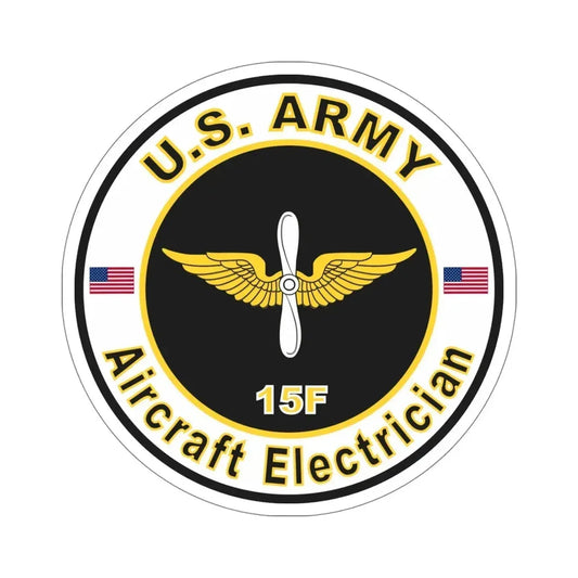 MOS 15F Aircraft Electrician (U.S. Army) STICKER Vinyl Die-Cut Decal 6 Inch - The Sticker Space