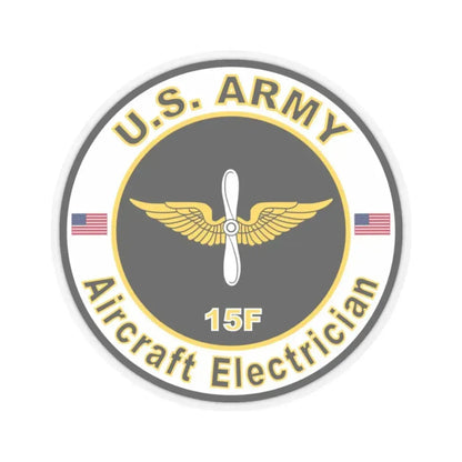 MOS 15F Aircraft Electrician (U.S. Army) STICKER Vinyl Kiss-Cut Decal 2 Inch Transparent - The Sticker Space