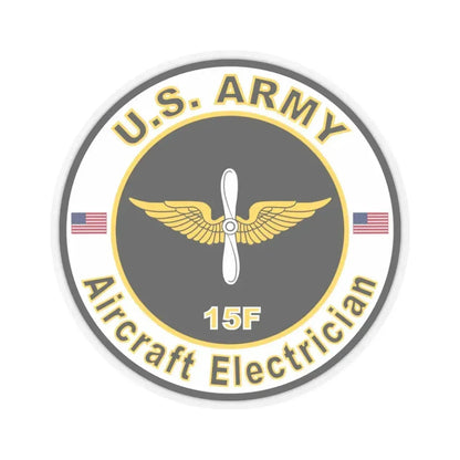 MOS 15F Aircraft Electrician (U.S. Army) STICKER Vinyl Kiss-Cut Decal 4 Inch Transparent - The Sticker Space