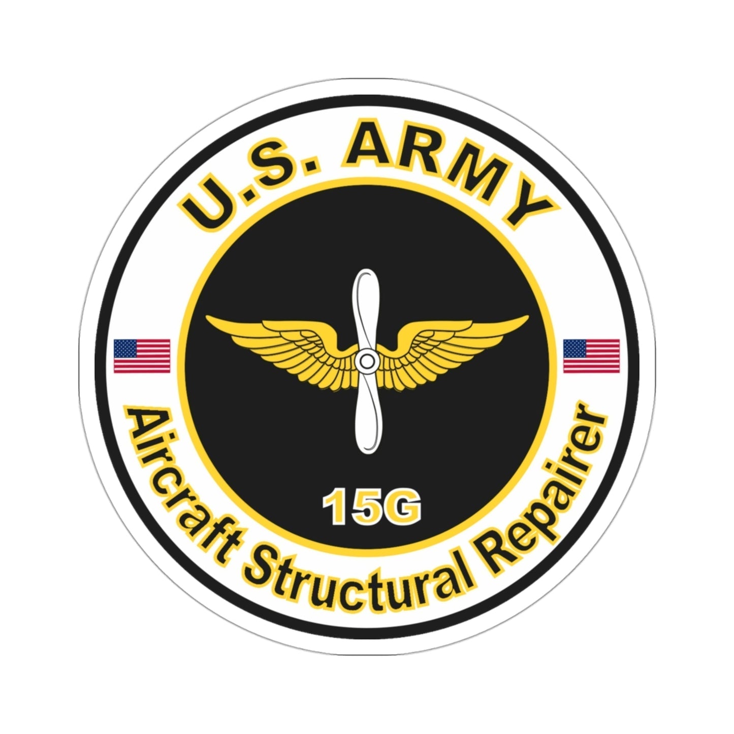 MOS 15G Aircraft Structural Repairer (U.S. Army) STICKER Vinyl Die-Cut Decal-3 Inch-The Sticker Space