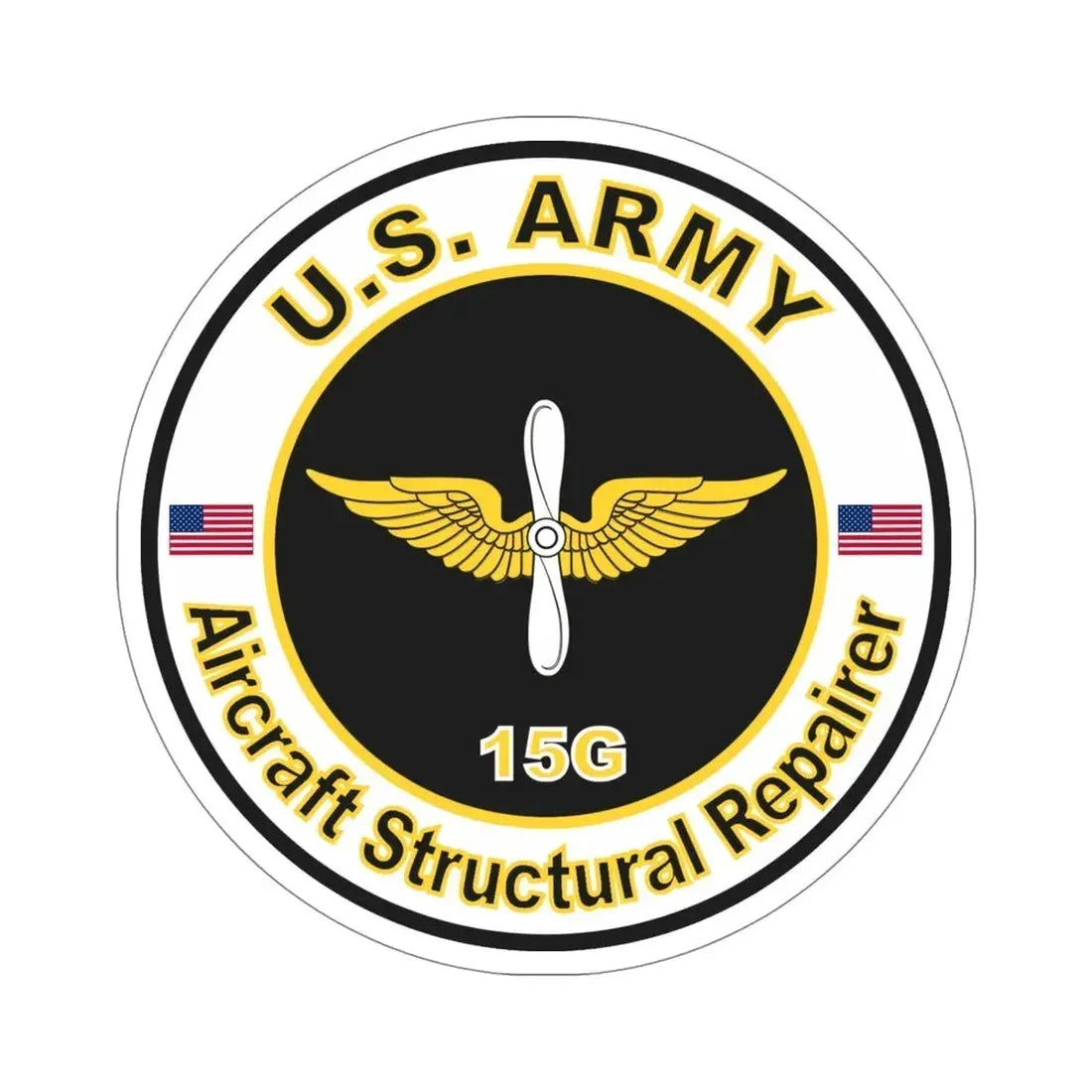 MOS 15G Aircraft Structural Repairer (U.S. Army) STICKER Vinyl Die-Cut Decal 5 Inch - The Sticker Space