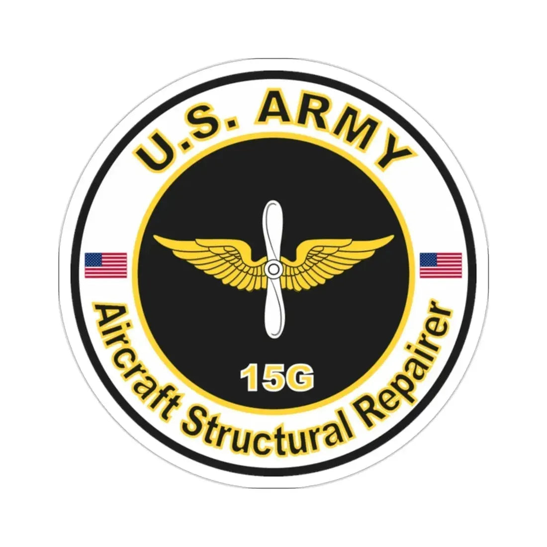 MOS 15G Aircraft Structural Repairer (U.S. Army) STICKER Vinyl Die-Cut Decal - The Sticker Space