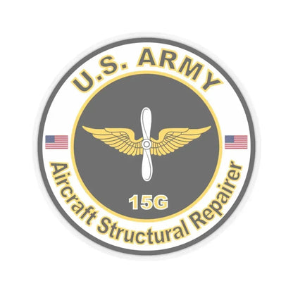 MOS 15G Aircraft Structural Repairer (U.S. Army) STICKER Vinyl Kiss-Cut Decal 3 Inch Transparent - The Sticker Space