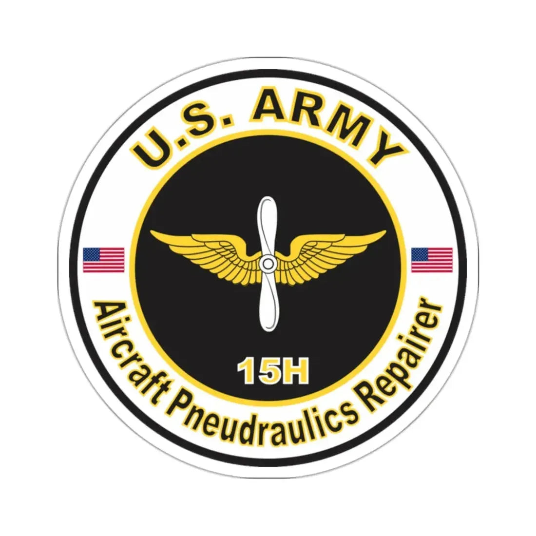 MOS 15H Aircraft Pneudraulics Repairer (U.S. Army) STICKER Vinyl Die-Cut Decal - The Sticker Space