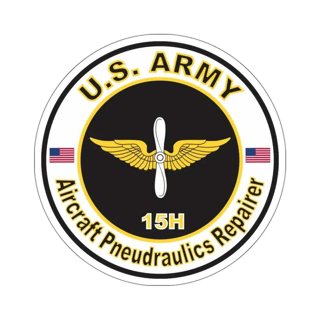 MOS 15H Aircraft Pneudraulics Repairer (U.S. Army) STICKER Vinyl Die-Cut Decal - The Sticker Space