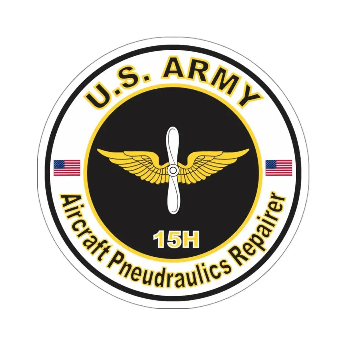 MOS 15H Aircraft Pneudraulics Repairer (U.S. Army) STICKER Vinyl Die-Cut Decal - The Sticker Space