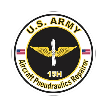 MOS 15H Aircraft Pneudraulics Repairer (U.S. Army) STICKER Vinyl Kiss-Cut Decal 2 Inch White - The Sticker Space