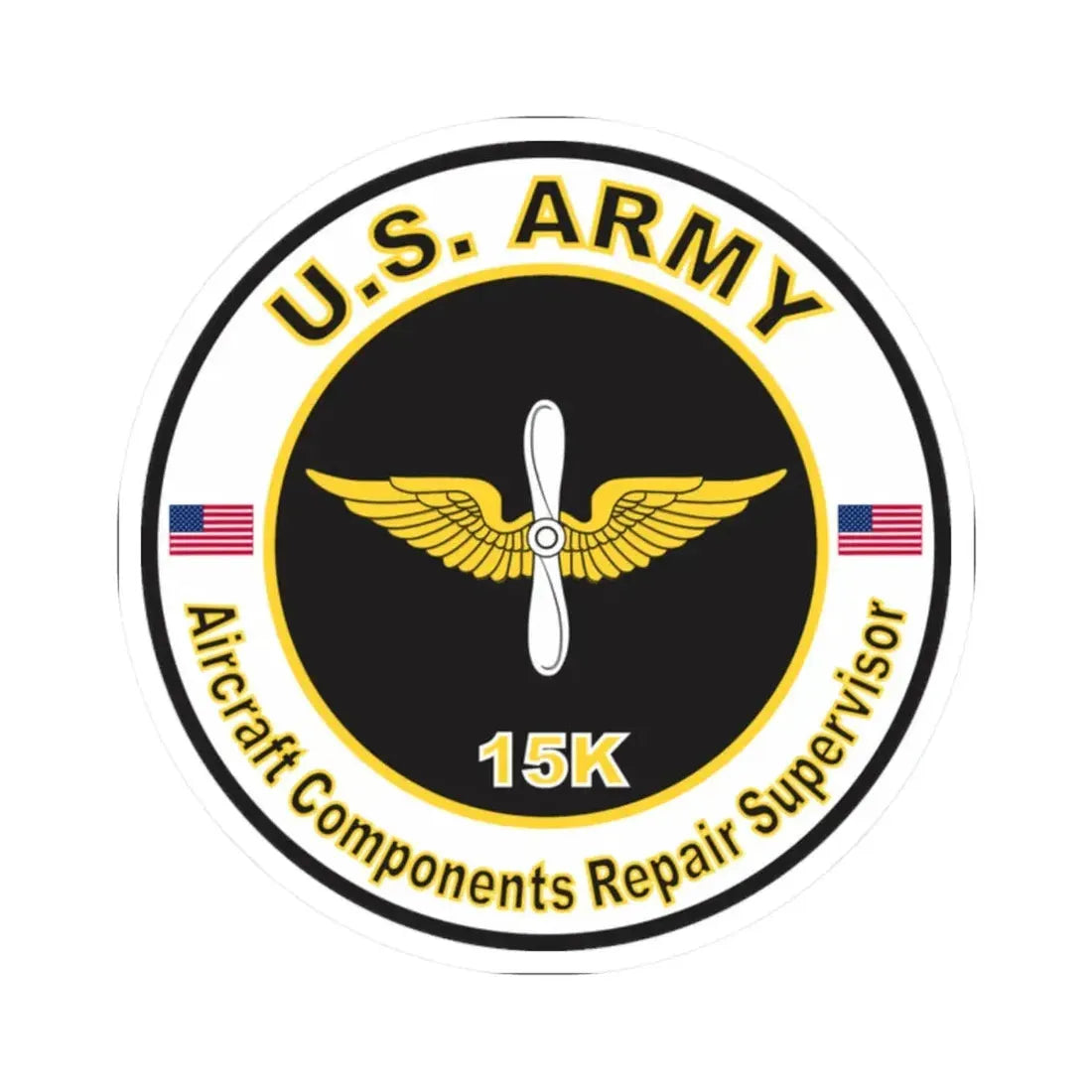 MOS 15K Aircraft Components Repairer Supervisor (U.S. Army) STICKER Vinyl Kiss-Cut Decal - The Sticker Space